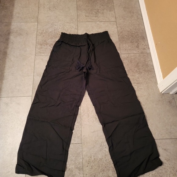 Rapbin Women's Cotton Linen Pants Loose Elastic Waist Beach Trousers Size Large - Picture 4 of 4